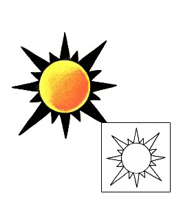 Sun Tattoo Religious & Spiritual tattoo | SOF-00104