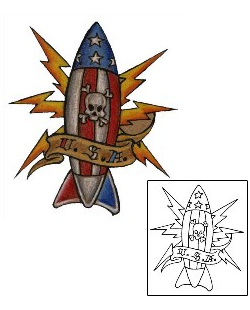 Crossbones Tattoo USA Bomb Tattoo