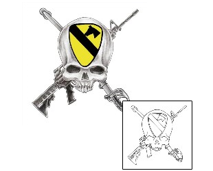 Picture of First Cavalry Skull Tattoo 