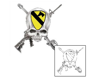 Marines Tattoo First Cavalry Skull Tattoo 