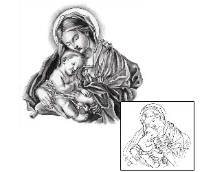 Mary Tattoo Religious & Spiritual tattoo | SOF-00233