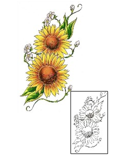 Sunflower Tattoo Plant Life tattoo | SOF-00246