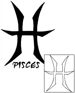 Pisces Tattoo Zodiac tattoo | SOF-00279