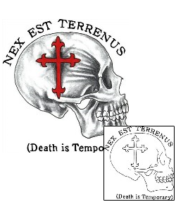 Cross Tattoo Death is Temporary Tattoo
