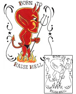 Devil - Demon Tattoo Horror tattoo | SOF-00354