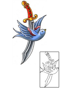 Dagger Tattoo For Women tattoo | SOF-00379