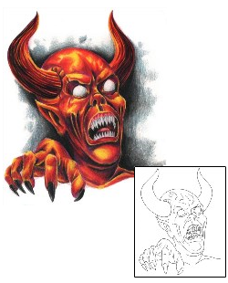 Devil - Demon Tattoo Horror tattoo | SOF-00426