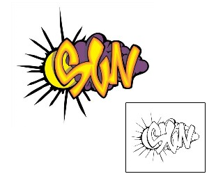 Graffiti Tattoo Sun Graffiti Lettering Tattoo