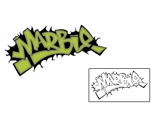 Graffiti Tattoo Marble Graffiti Lettering Tattoo