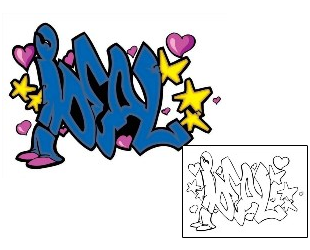 Picture of Ideal Graffiti Lettering Tattoo