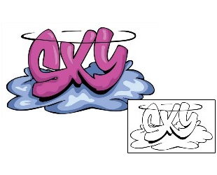 Graffiti Tattoo Sky Graffiti Lettering Tattoo