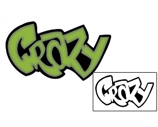 Picture of Crazy Graffiti Lettering Tattoo
