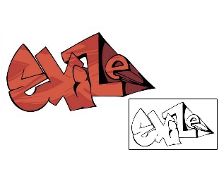 Graffiti Tattoo Exile Graffiti Lettering Tattoo