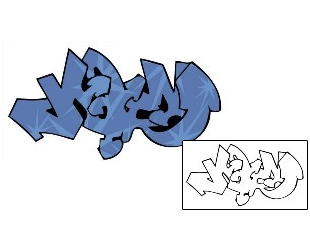 Picture of Karat Graffiti Lettering Tattoo