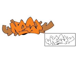 Picture of Nest Graffiti Lettering Tattoo