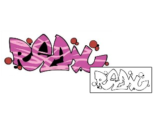 Picture of Relax Graffiti Lettering Tattoo