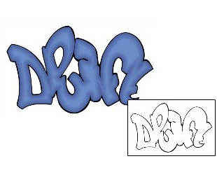 Picture of Drift Graffiti Lettering Tattoo