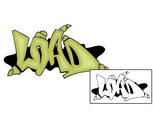 Picture of Load Graffiti Lettering Tattoo