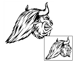 Bull Tattoo Zodiac tattoo | SPF-00806