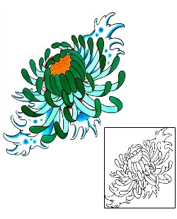 Chrysanthemum Tattoo SQF-00028
