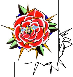 Rose Tattoo plant-life-rose-tattoos-shaun-hanna-sqf-00032