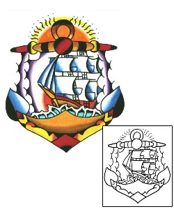 Anchor Tattoo Marine Life tattoo | SSF-00009