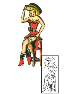 Pin Up Tattoo For Men tattoo | SSF-00060