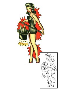 Pin Up Tattoo For Men tattoo | SSF-00068