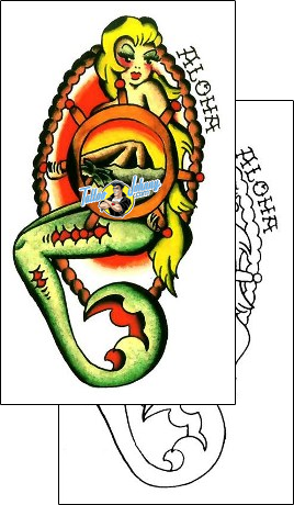 Mermaid Tattoo Design SSF-00069 
