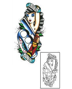Brass Knuckles Tattoo For Men tattoo | SSF-00080