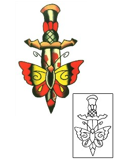 Dagger Tattoo Insects tattoo | SSF-00110
