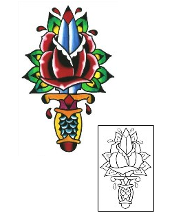 Dagger Tattoo Plant Life tattoo | SSF-00116