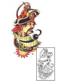 Pirate Tattoo Tattoo Styles tattoo | SSF-00365