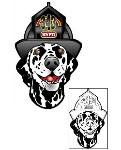 Fire – Flames Tattoo Firefighter Dalmation Tattoo