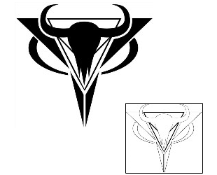 Bull Tattoo Specific Body Parts tattoo | STF-00061