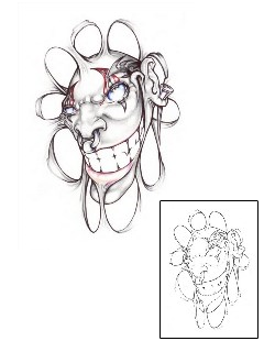 Clown Tattoo SWF-00011