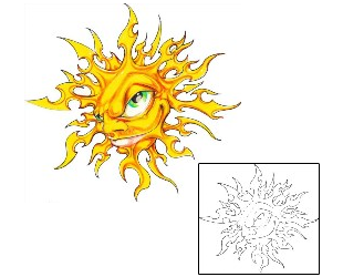 Sun Tattoo Astronomy tattoo | SWF-00076