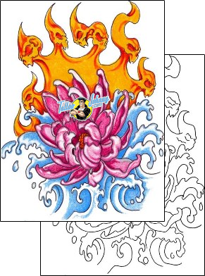 Fire – Flames Tattoo lotus-tattoos-shawn-wallace-swf-00081