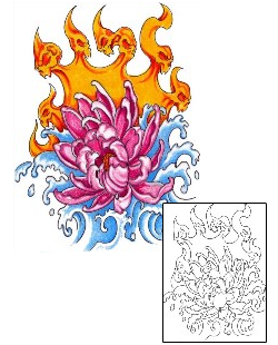 Fire – Flames Tattoo Plant Life tattoo | SWF-00081