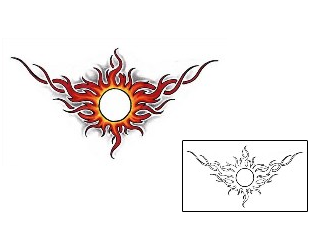 Sun Tattoo Specific Body Parts tattoo | SXF-00021