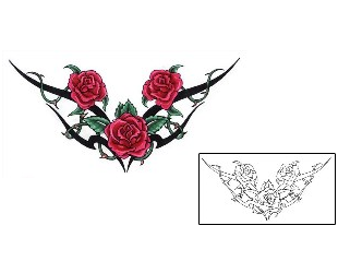 Rose Tattoo Specific Body Parts tattoo | SXF-00035