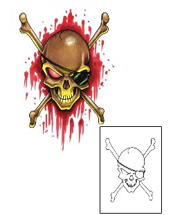 Crossbones Tattoo Miscellaneous tattoo | SXF-00066