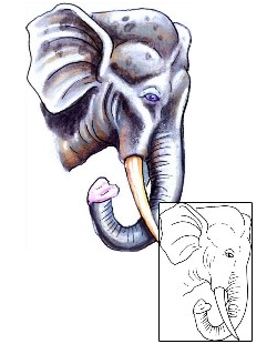 Elephant Tattoo Animal tattoo | SXF-00151