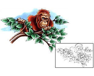 Monkey Tattoo Animal tattoo | SXF-00154