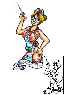 Pin Up Tattoo For Men tattoo | SXF-00228