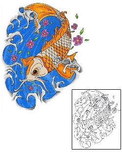 Fish Tattoo Marine Life tattoo | SZF-00038