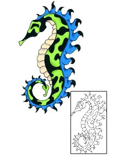 Seahorse Tattoo Marine Life tattoo | SZF-00040