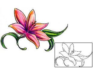 Lily Tattoo Plant Life tattoo | T9F-00038