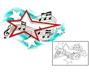 Music Tattoo Miscellaneous tattoo | T9F-00087