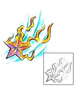 Fire – Flames Tattoo Astronomy tattoo | T9F-00117